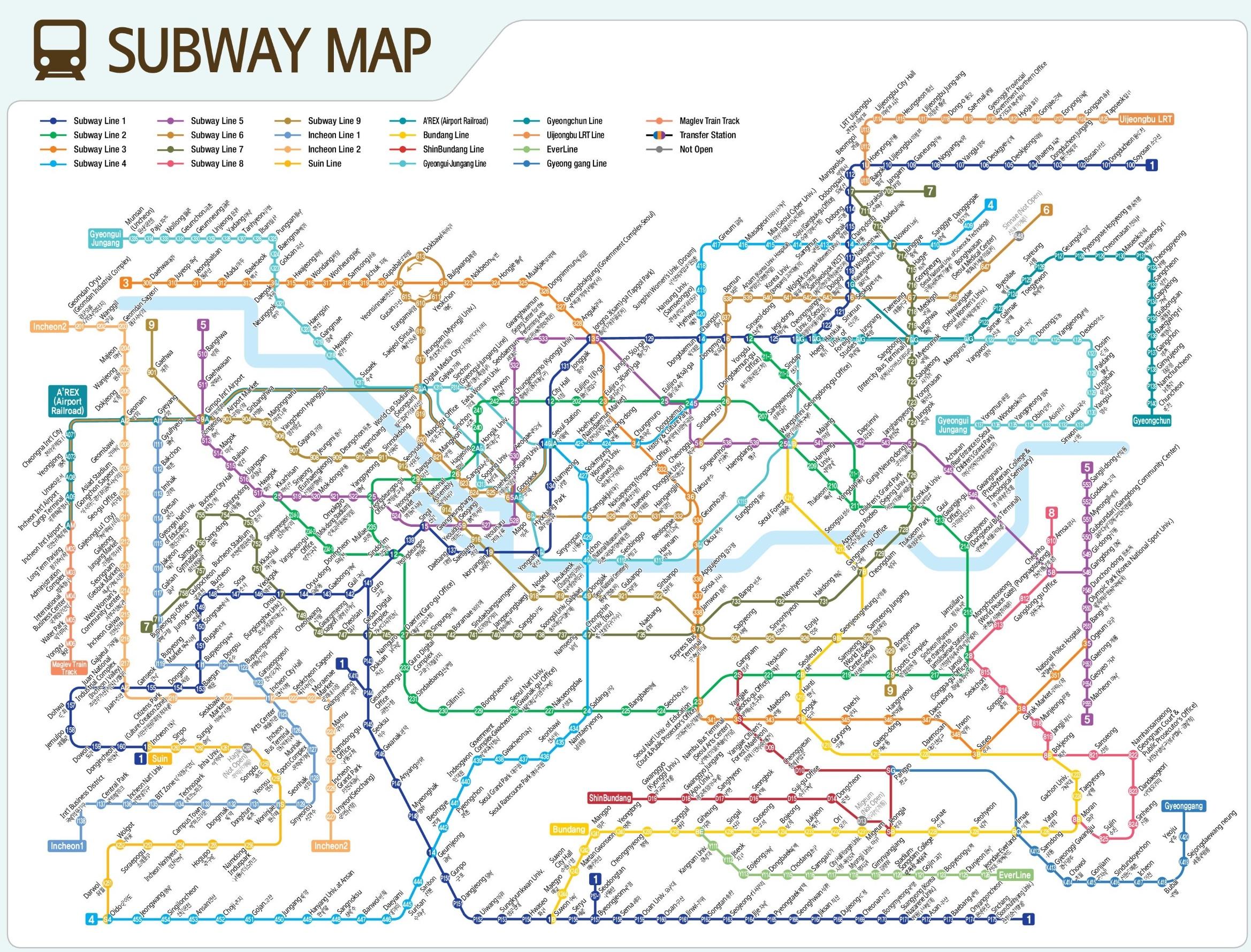 Seoul Metro Karte 